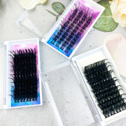 Individual DIY lashes 25mm Reusable Super Long Cluster Lashes-Segmented Pre-Cut Lashes for Professional Results