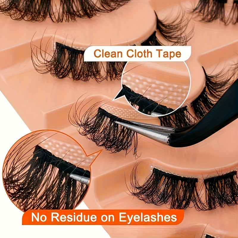 Classic Volume Eyelashes Natural clustered eyelashes, D curly eyelash extensions, fake eyelashes, DIY eyelash extensions.