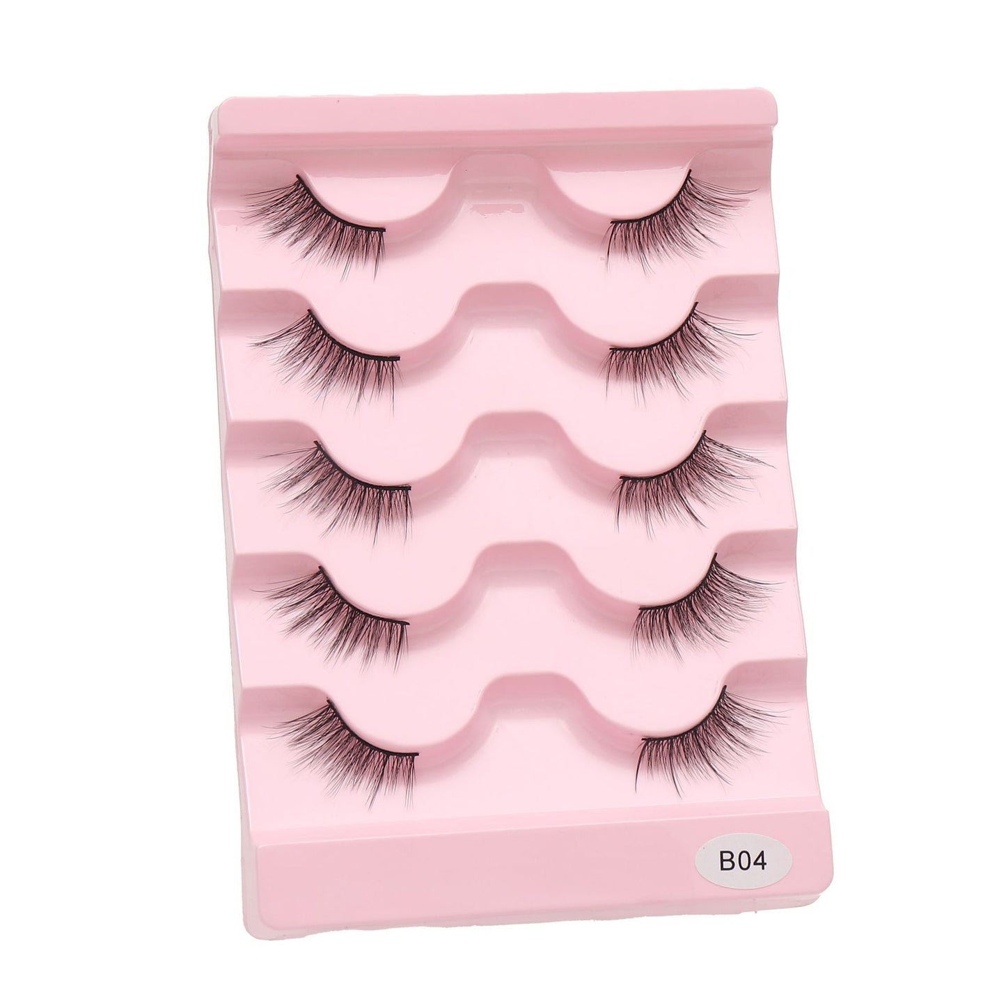 100pcs Wholesale Cat Eye Style One-piece Long Black Stem Half False Eyelashes