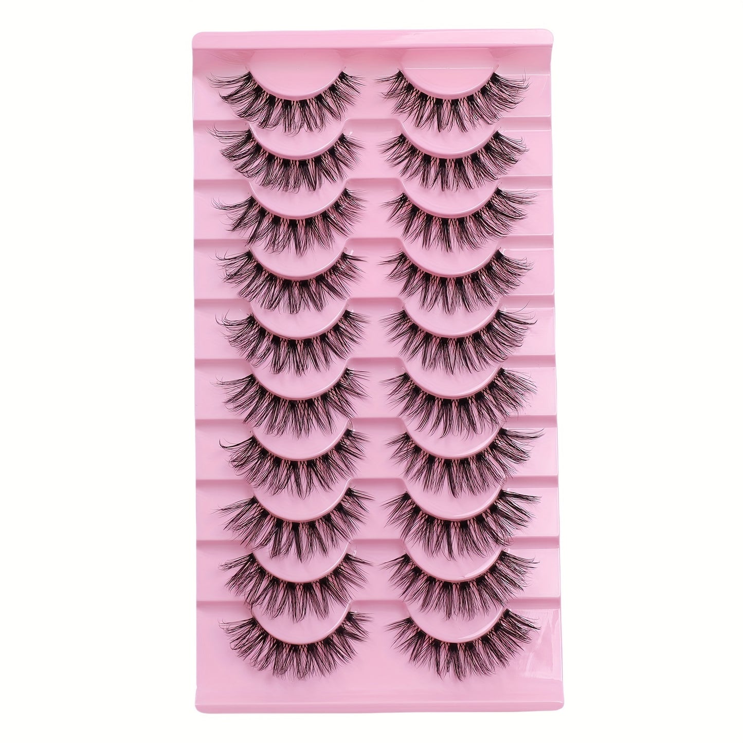 10 Pairs of European & American Style Realistic Devil Doll Eyelashes - Thick, Dramatic Lashes for Bold Eye Looks