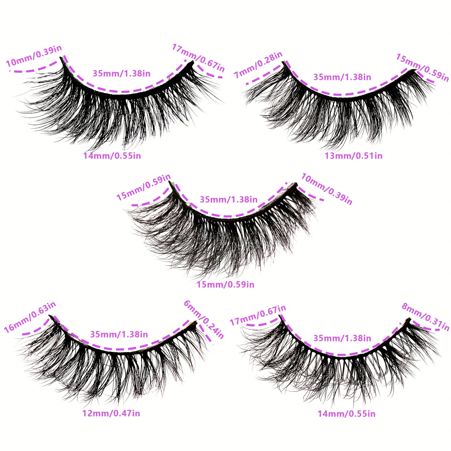 20 Pairs 3D Light Volume Natural Cross Fluffy Cat Eye False Eyelashes | Soft, Reusable, Easy to Apply | Perfect for Everyday Wear or Special Occasions