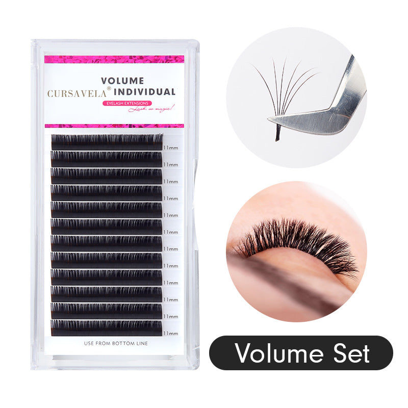 Classic Volume Eyelashes CURSAVELA 100pcs  false eyelashes are charming, made of good materials, soft and comfortable.