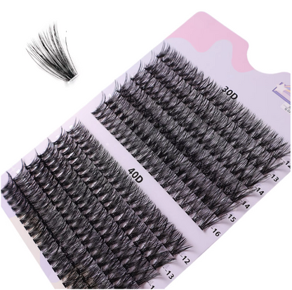 100pcs 12 Rows Large Capacity Cluster Eyelashes–240 Strands,Naturally Dense Grafting Lashes