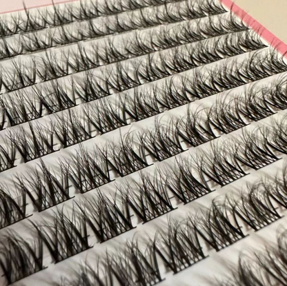 5D Baby Curl Layered Effect! Fluffy Natural-Style False Eyelashes Lazy Girl Three-Step, Single Cluster Realistic Design